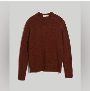 Madewell Men's Donegal Wool Alpaca Blend Crewneck Sweater Cherrywood XL Grunge